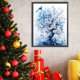 thumbnail image 4 of Pintura de diamante 5D DIY, kit de árbol de flores con taladro redondo completo, decoración del hogar, 40x50cm, azul, 4 of 9
