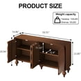 thumbnail image 5 of LKTART 59" Solid Wood Sideboard Buffet Cabinet with Storage, 4 Doors & 5 Wood Legs - Walnut, 5 of 6