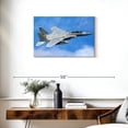 thumbnail image 3 of Elephant Stock F-15 Military Aircraft Wall Art - Horizontal Canvas Wall Art - Living Room Wall Decor - Military Canvas - Blue And Gray Decor - 30" x 20", 3 of 8