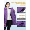 thumbnail image 3 of CAMEL Women's Plus Size Puffer Jacket Quilted Winter Coat Warm Hooded Winter Jacket Parkas Outerwear Purple M, 3 of 10