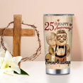 thumbnail image 3 of 25th Anniversary Tumbler Gifts, 25th Anniversary Wedding Gifts for Couple Parents Friends, 25 years Silver Anniversary Tumbler Gifts for Him or Her, 20oz Insulated Cup Present(1 PC), 3 of 6