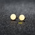 thumbnail image 3 of Pendientes geométricos de acero inoxidable para mujer, aretes minimalistas con forma de U, forma de círculo, triángulo y estrella, 3 of 4