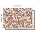 thumbnail image 5 of Beige Floral and Paisley Pattern Summer Placemats Table Placemats Set Of 6-Linen Kitchen Washable Placemats Table Mats 11.8"x17.7"Non-Slip Heat Resistant, 5 of 5