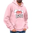 thumbnail image 3 of YOIAVAIOY Love Heart Sweatshirt for Men Fashion Hearts Graphic Pullover Long Sleeve Valentine Shirts Hoodies Pink M, 3 of 5