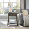 thumbnail image 3 of Leick Home 9066-DE Mission End Table with Drawer, Made with Solid Wood, Side Table for Living Room, Bedroom, and Printer Stand, Dark Earth Finish, 3 of 15