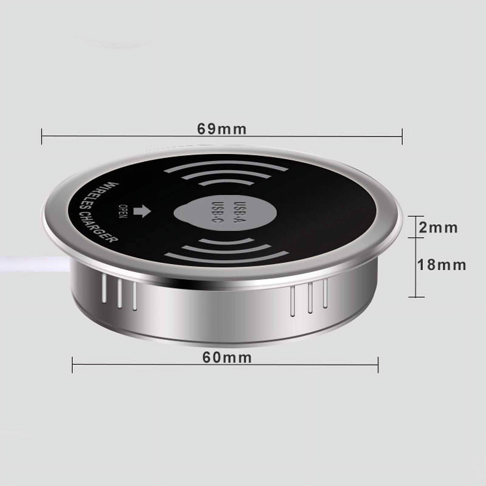 3 in 1 Wireless Charger Desk Embeded Qi Fast Wireless Charger 15W Quick Charger 3.0 Type-C USB C Bar/Hotel/office/ Quick Charger