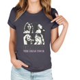 thumbnail image 3 of TayIor Sw1ft Chemises, Tyler Sw1ft Merch, Tyler Sw1ft, Mode Décontractée Imprimée Col Rond Manches Courtes Chemises Blouse Femme Graphique Amateur de Musique TKFASHION Bleu Foncé S, 3 of 5