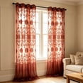 thumbnail image 6 of Aoznliie Bohemian Curtains, Semi Blackout Geometric Print Curtains for Living Room Bedroom, Boho Window Curtain with Grommets, 85x52in, 6 of 7