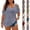 #02 Dark Blue, variant on Cold Shoulder Tops for Women Short Sleeve V Neck Striped Loose Fit T Shirts Weekend Outings Casual Blouses,3XL,#02 Blue