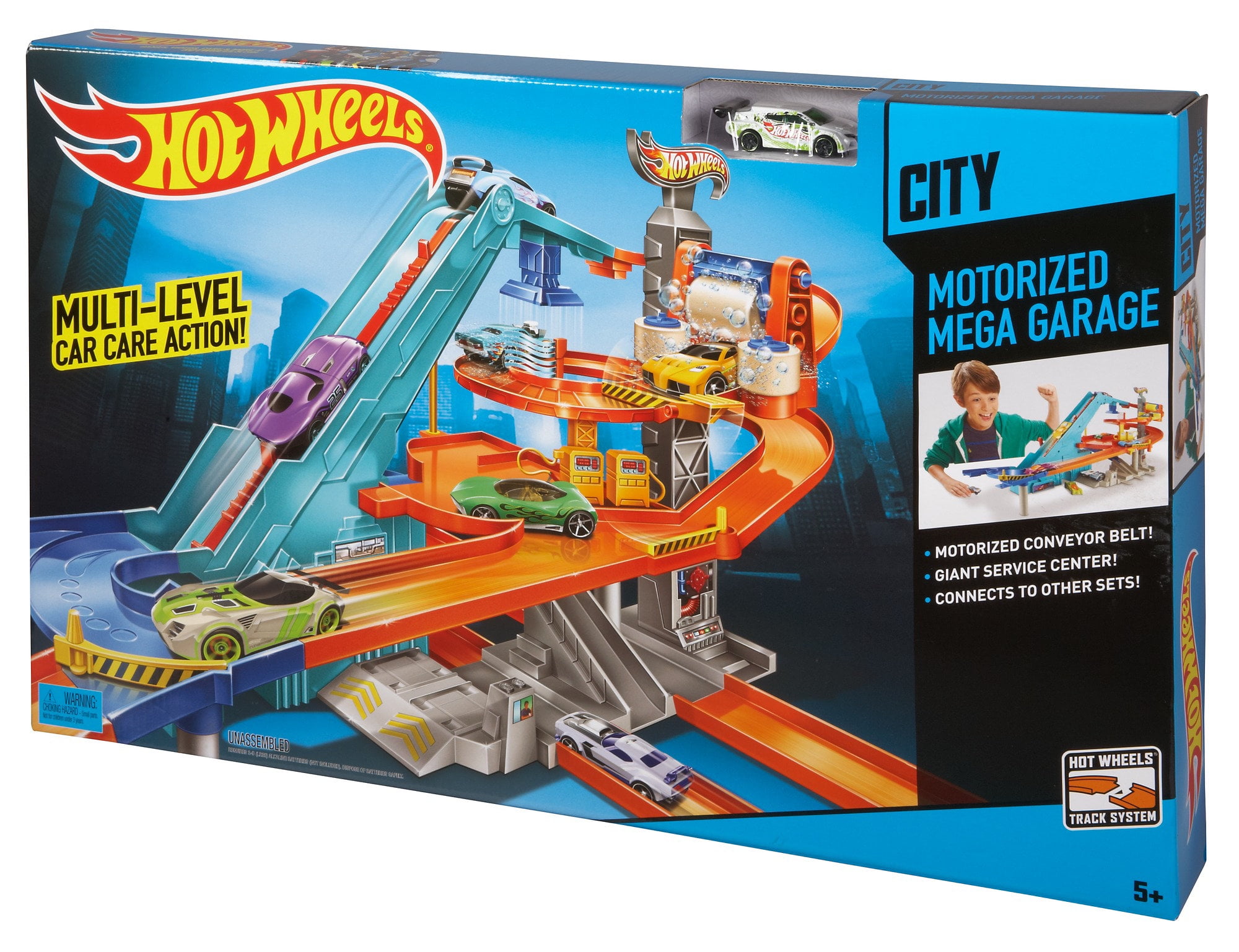 hot wheels motorised mega garage