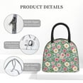 thumbnail image 4 of Haiem Rose Flowers Printed Lunch Bag Women, Lunch Box Lunch Bag for Women, Small Leakproof Cute Lunch Tote Large Capacity Reusable Insulated Cooler Lunch Container, 4 of 6