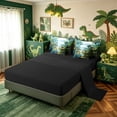 thumbnail image 4 of meiyoeat Tropical Rainforest Dinosaur Twin Bedding for Kids Boys Girls, Nature Wildlife Bedding Comforter Set, Green, Black Reversible, 7-Piece, 4 of 5