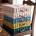 thumbnail image 4 of Nvzi Diamond Pattern Chair Pads with Handle Soft Comfy Velvet Seat Chair Cushion for Dining Chairs, Office Chairs, Hardwood Floors (Yellow Green,16x16), 4 of 5