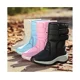 thumbnail image 4 of Botas de nieve de invierno de corte medio para mujer - Negro (37), 4 of 4