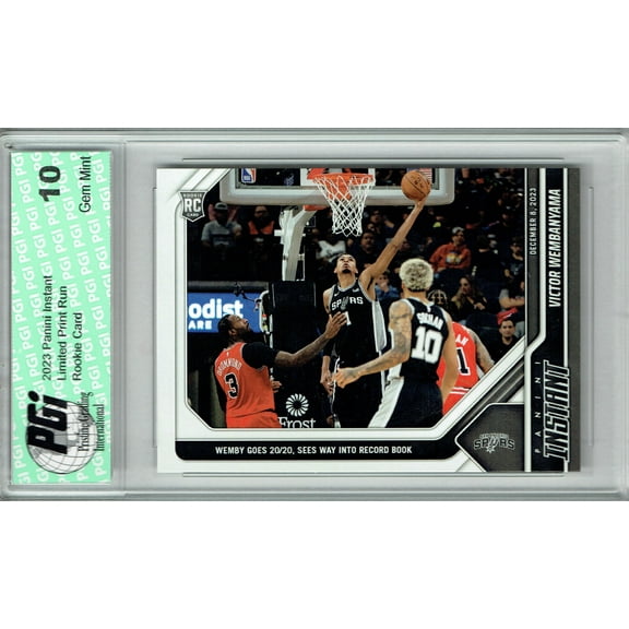 Victor Wembanyama 2023 Panini Instant #143 Goes for 20/20 Rookie Card PGI 10