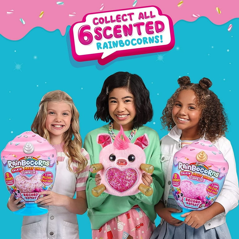 Rainbocorns Talkin' Jelly Shake Surprise - 13 Pig Cuddle Plush Scented  Stuffed Animal - Tons of Surprises, DIY Slime Mix and More, Ages 3+, Multi  