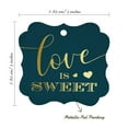 thumbnail image 7 of Inkdotpot Pack Of 100 Love Is Sweet Wedding Paper Tags DIY Craft Bracket Shape Real Gold Foil Hang Tags, 7 of 7
