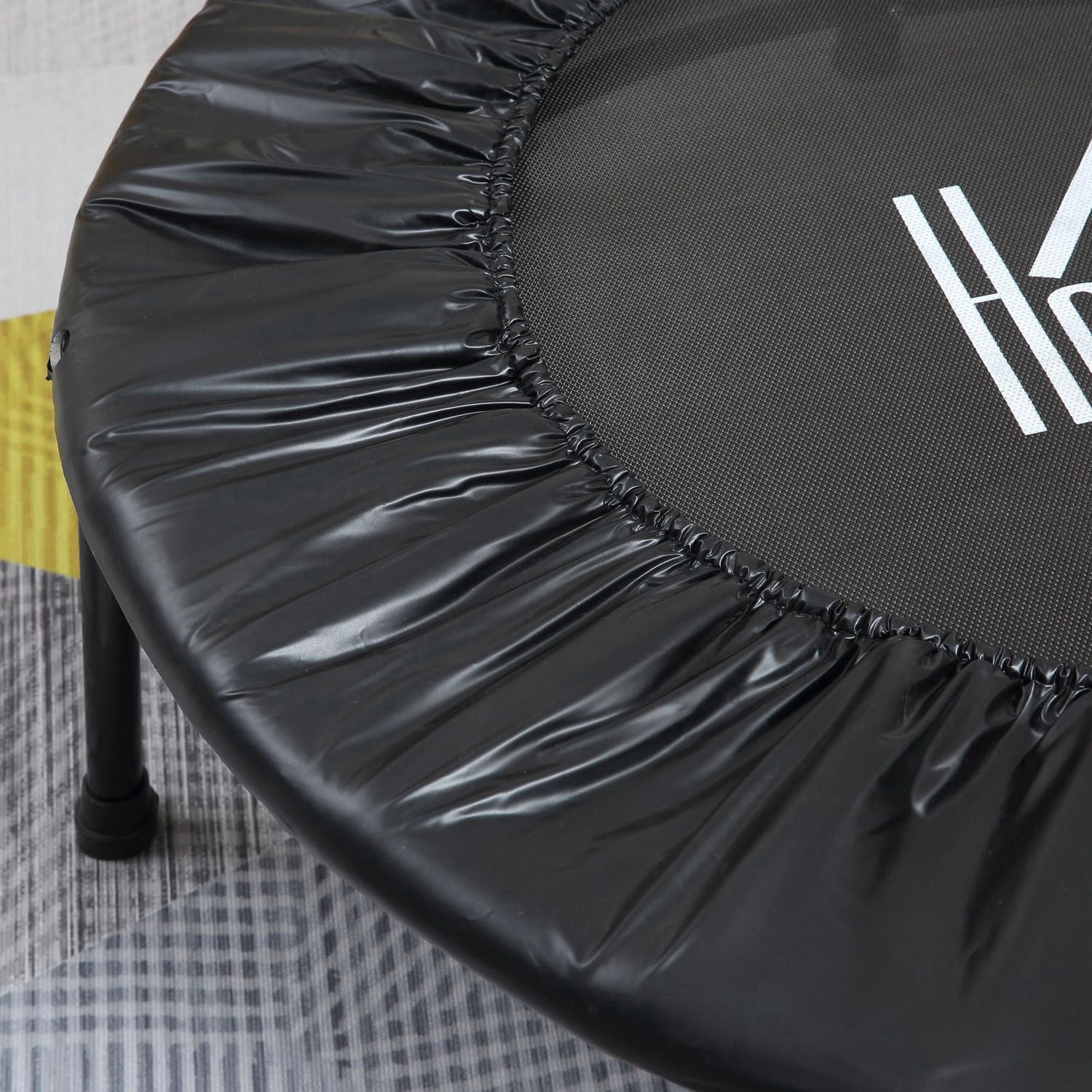 Mini Trampoline d'exercice RebondCardio Barre en T réglable Noir