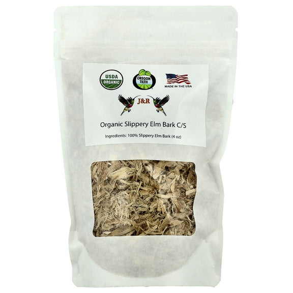 J&R Port Trading Organic Slippery Elm Bark C/S, 4 oz