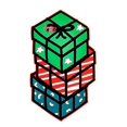 thumbnail image 3 of Celebrate Shop iPhone 6/6s Stacked Packages Cell Phone Case, Green/Red, 3 of 5