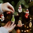 thumbnail image 5 of Christmas Glass Specialty Shape Ornament Set - Snowman, Santa & Tree Designs for Festive Household Decor, Durable Glass Material, Perfect for Christmas Tree Hanging & Tabletop Displays, B, 6pcs, 5 of 6