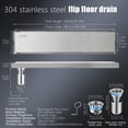 thumbnail image 6 of wirlsweal 47 Inch Linear Shower Drain, Shower Drain Brushed Nickel, 304 Stainless Steel Shower Drains, Odor Proof Invisible Long Linear Drain, 6 of 10