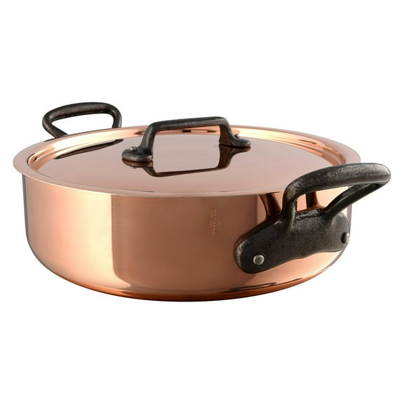Mauviel M'150 Ci Rondeau With Lid, 3.4 Quart