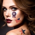 thumbnail image 5 of Adhesivo de tatuaje HUOGUO, impermeable, bandera americana de la independencia, 5 of 5