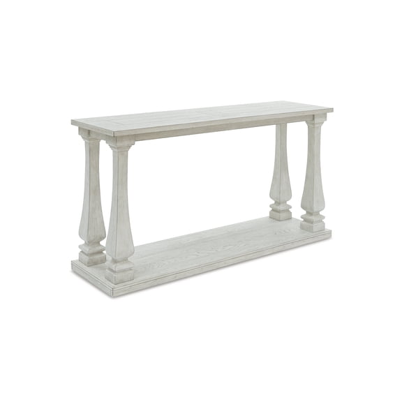 Signature Design by Ashley Arlendyne Classic Sofa Table with Open Lower Shelf, White