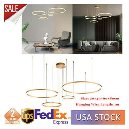 

ChicCrest LED Pendant Light Modern Chandelier Ring Lighting Fixture Hanging Lamp