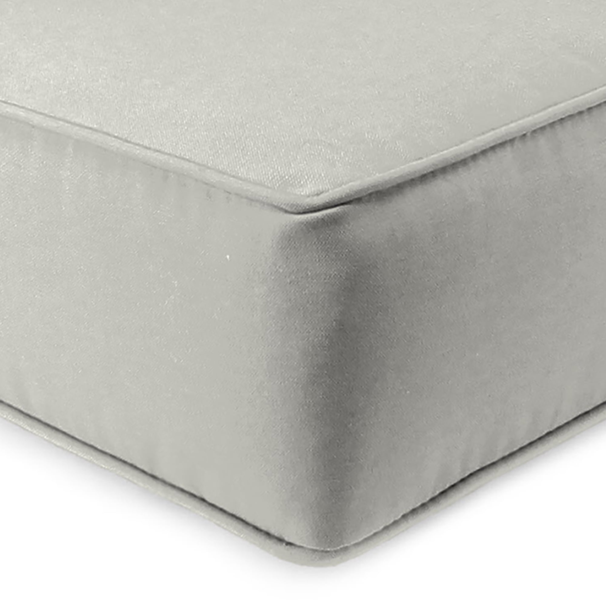 Jordan Manufacturing Sunbrella 46.5" x 24" Canvas Granite Grey Solid Rectangular Outdoor Deep Seating Chair Seat and Back Cushion with Welt