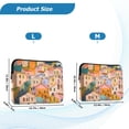 thumbnail image 4 of FORMRS 13-13.3 inch Laptop Sleeve Case Soft Carrying Quilted Computer Bag Cover, Orange Cityscape Painting, 4 of 7
