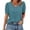 Blue, variant on Womens Tops Short Sleeve Shirts Buttons V Neck Spring Fashion Summer Outfits Plus Size Blouses Dressy Casual