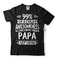 thumbnail image 2 of Mens Papa shirt Papa Shirts Father's Day Papa Tshirt Papa Gifts Funny Saying shirt New Papa Shirt (X-Large Military Green), 2 of 6
