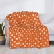 thumbnail image 3 of Fotbe Orange And White Polka Dot Manta de Franela con Estampado, Manta Ultrasuave para Cama, Sofá, Auto, Hipoalergénica y Antibolitas-50"x40", 3 of 6