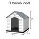thumbnail image 2 of RED VELVET Casa Perro Casetas de Plástico Exteriores, Resistente al Agua y Clima,Fácil de Montar, Jardín, Patio y Exterior (Gris, Grande), 2 of 6