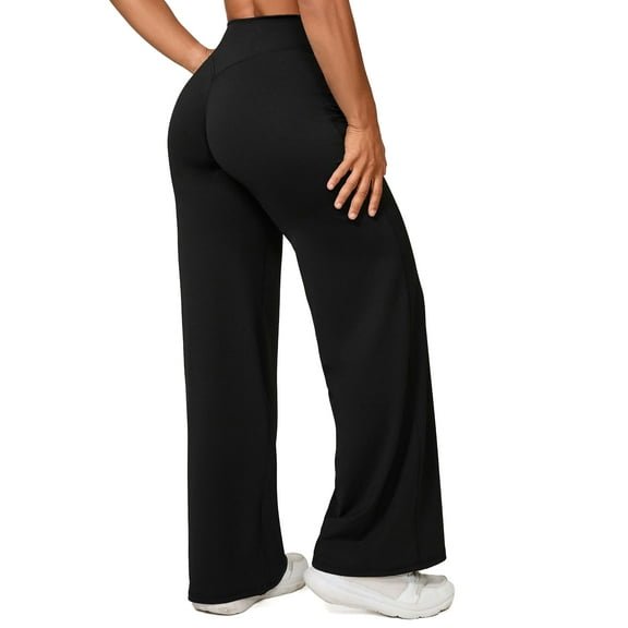 FITOP Yoga Pants Women Wide Leg Pants High Waist Gym Workout Straight Leg Bottoms Stretch Casual Yoga Pants