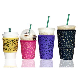 Iced Coffee Sleeve Reusable Drink Sleeve Accessories Kiatoras 3 Pack  Neoprene Cup Sleeve for Cold Drinks Beverages Holder for Starbucks Coffee