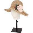 thumbnail image 4 of Wide Brim Foldable Sun Hat Floral Straw Hat Beach Vacation, 4 of 5