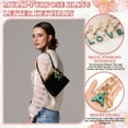 thumbnail image 3 of Uxcell Initial Letter Keychain for Women, Cute Letter Keychains Bling Heart Butterfly Star Charm Green Letter R, 3 of 7