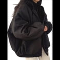 thumbnail image 3 of Chaqueta Reversible Y2k con Capucha y Cremallera para Mujer, Abrigo de Invierno de Forro y Piel, Ropa Coreana Cutecore Negro XL, 3 of 8