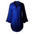 thumbnail image 5 of USSUMA Womens Plus Long Sleeve Tops Loose Fit, Plus Size Linen Cotton T-shirt for Women Women's Button Down Blouse Shirts Long Sleeve V Neck Casual Work Tunic Tops for Female Fall, 5 of 5
