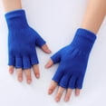 thumbnail image 3 of Gants Unisexe Tricotés Demi-Doigts Mitaines Gants d'Ordinateur, 3 of 10