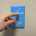 thumbnail image 3 of Meowmaid Cat Mermaid Funny Humor Plastic Wall Decor Toggle Light Switch Plate Cover, 3 of 4