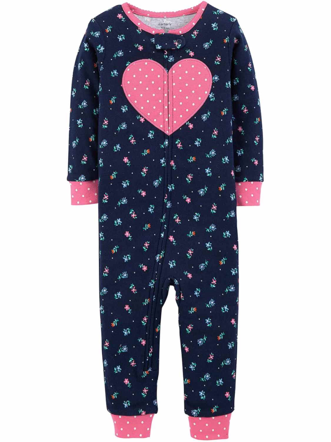 Toddler Girls Periwinkle Polka Dot Unicorn Pajama Sleeper