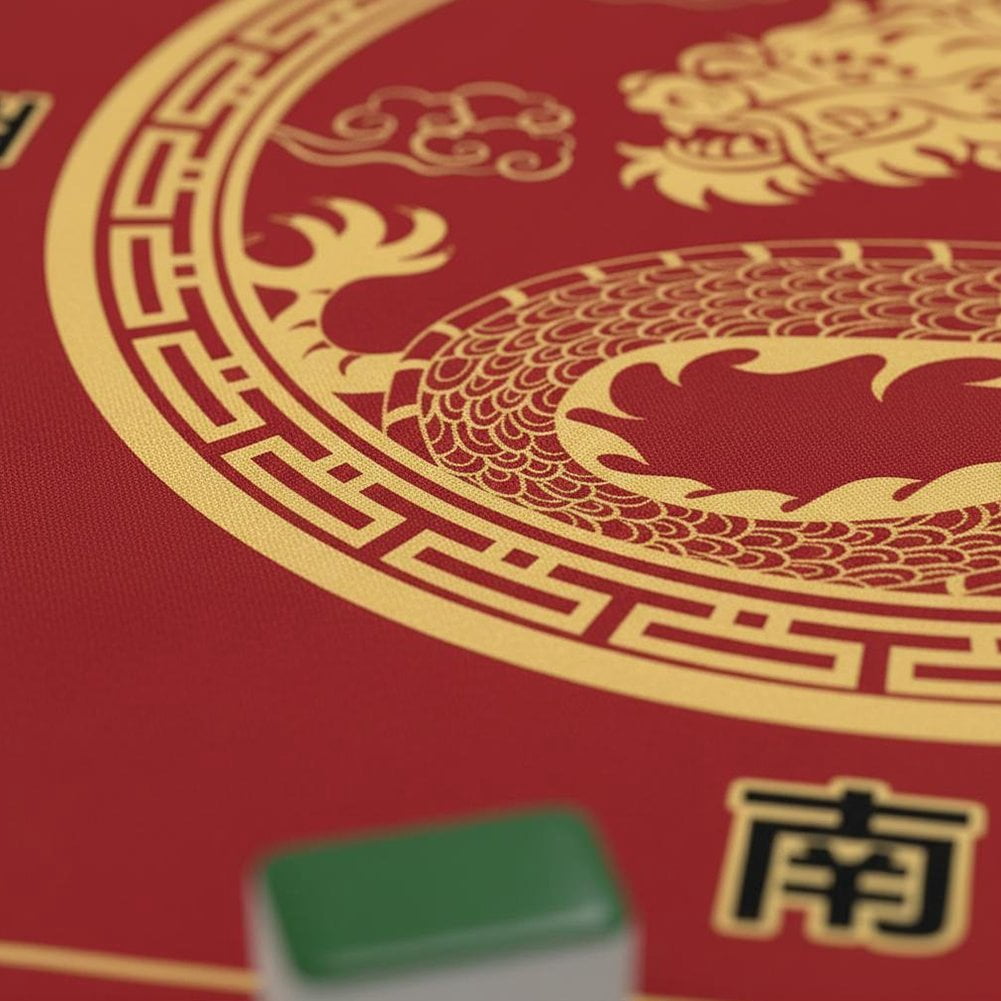 Slccxzc Chinese Style Mahjong Mat, Anti Slip and Noise Reduction Mahjong Table Cover Portable Game Mat for Mahjong, Poker, Card, Board & Tile Games
