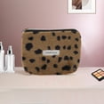 thumbnail image 5 of Unique Bargains 1 Pc Small Heart Drawstring Makeup Bag for Vacation Business Travel Plush Coffee, 5 of 6