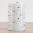 thumbnail image 2 of Cartoon Ceramic Toothbrush Holder, Drawing Style Elephants Teddy Bears Flowers Butterflies Bees Pattern, Decorative Versatile Countertop for Bathroom, 4.5" X 2.7", Multicolor, 2 of 4