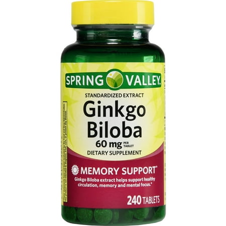 Spring Valley Standardized Extract Ginkgo Biloba Herbal 