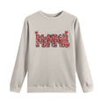 thumbnail image 4 of Women's Mama Printed Crewneck Sweatshirt Long Sleeve fashion Graphic Casual Pullover Tops for Daily Wear (XL, Khaki), 4 of 5